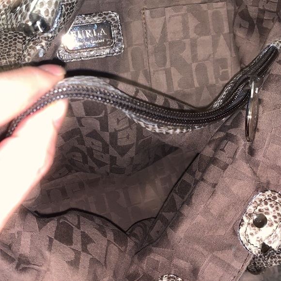 FURLA Snakeskin Tote Made in Italy - Picture 9 of 11
